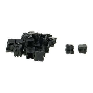 Push In Ribbed Square Inserts 32pcs 25 x 25mm Angled Square Tube Ribbed Inserts End Cover Table Feet ...
