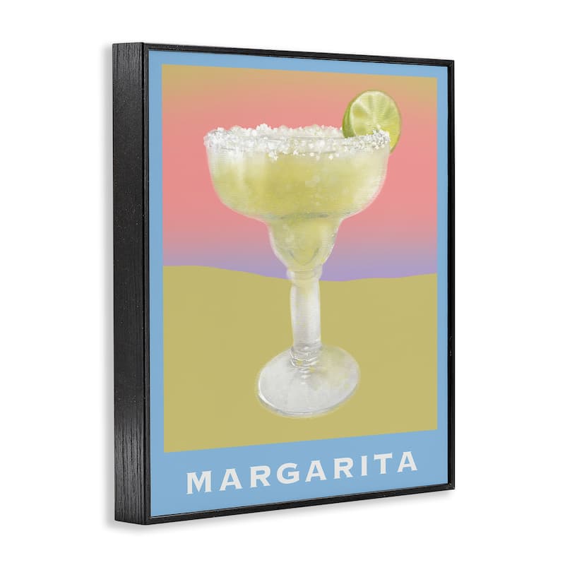 Stupell Margarita over Faded Gradient Framed Giclee Art Design By Matthew Piotrowicz
