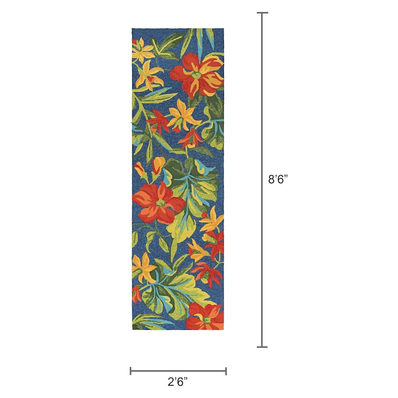 Dream Decor Rugs Miami Spiced Orchid Blue Green Outdoor Area Rug