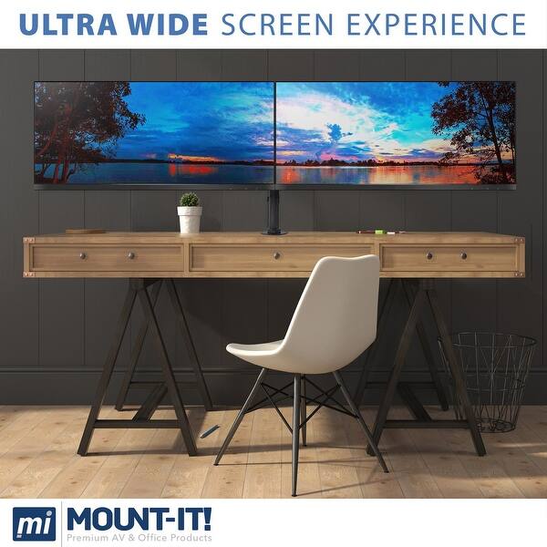 Shop Mount It Ultrawide Dual Monitor Mount Vesa Stand For