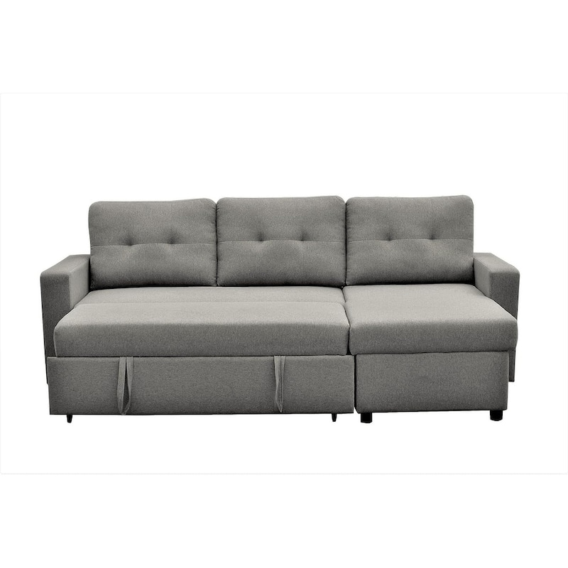 Convertible L-Shaped Sectional Sleeper Sofa Bed Stylish Apartment Furniture