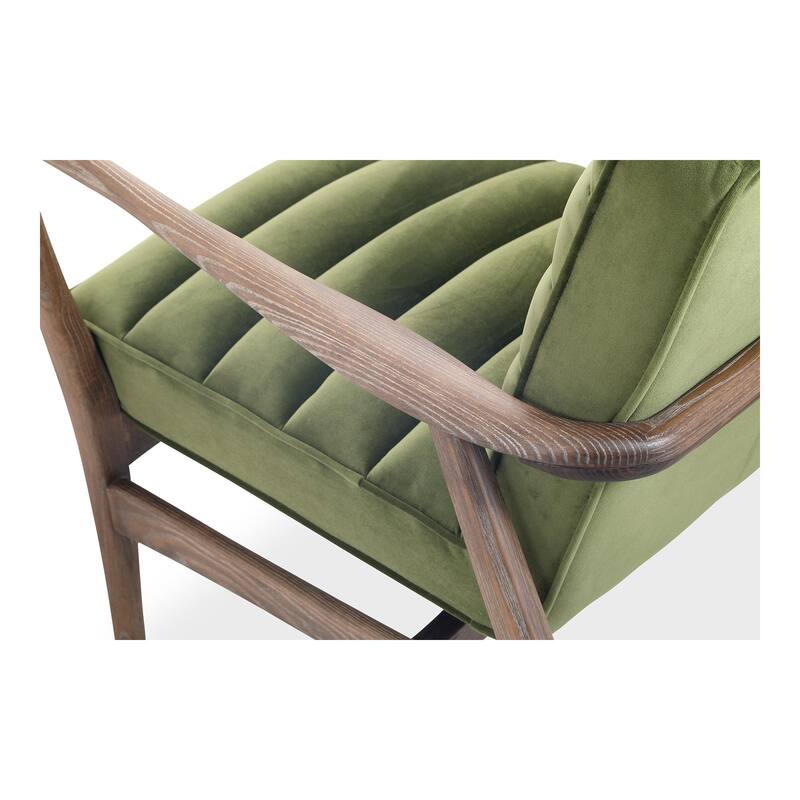 NADAAL STUDIOS Yarden, Accent Chair Upholstery with Wood Frame, Dark Ivy Velvet
