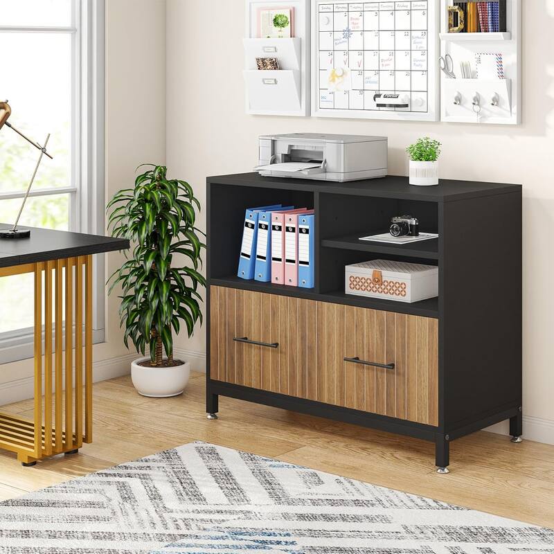 File Cabinet with Drawer, Adjustable Rod for Letter/Letter/A4 Size