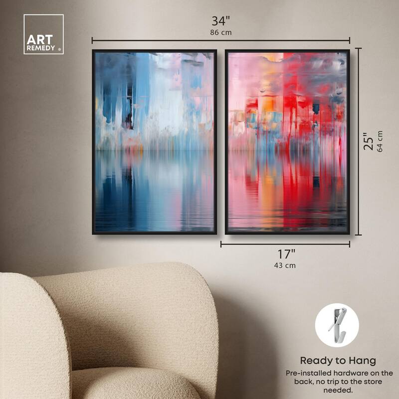 Prism on Water Canvas Set of 2 by Art Remedy