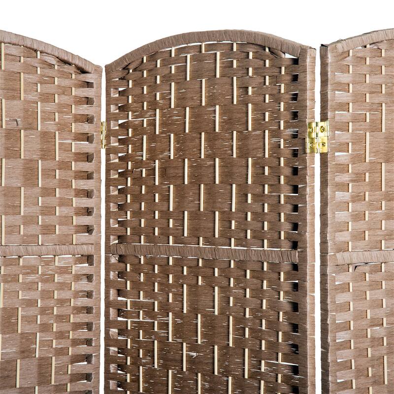 Wicker Weave 3 Panel Room Divider Privacy Screen