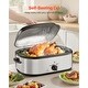 preview thumbnail 4 of 9, Black-Silver 20QT Electric Roaster Oven with Self-Basting Lid 1450W - 23.31 x 15.67 x 12.01 inch