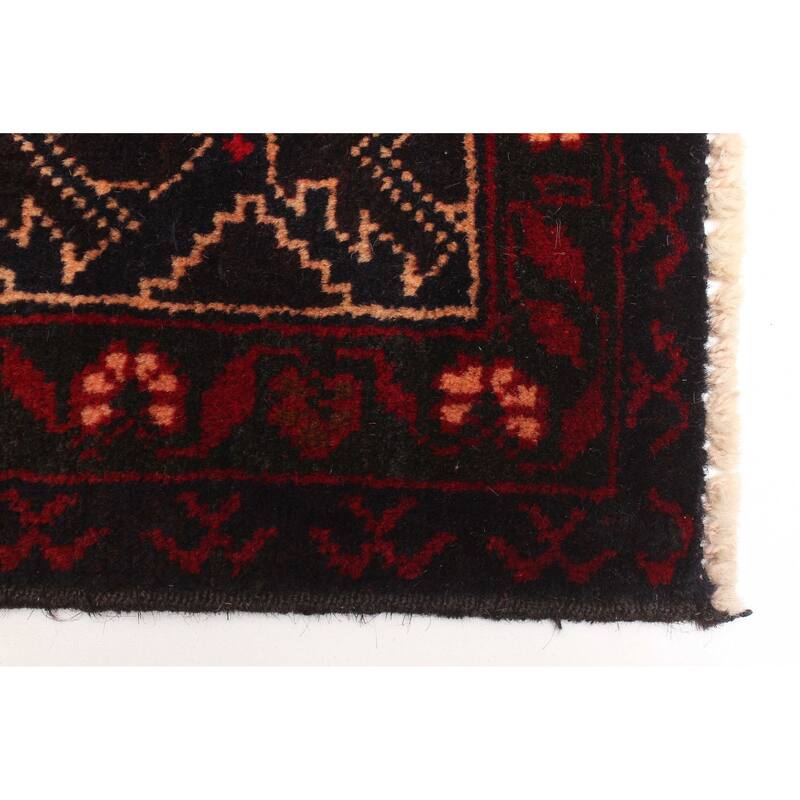 ECARPETGALLERY Hand-knotted Teimani Dark Navy Wool Rug - 2'9 x 4'5