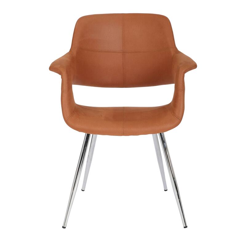Silver Orchid Fauske Upholstered Chair with Metal Legs - Set of 2