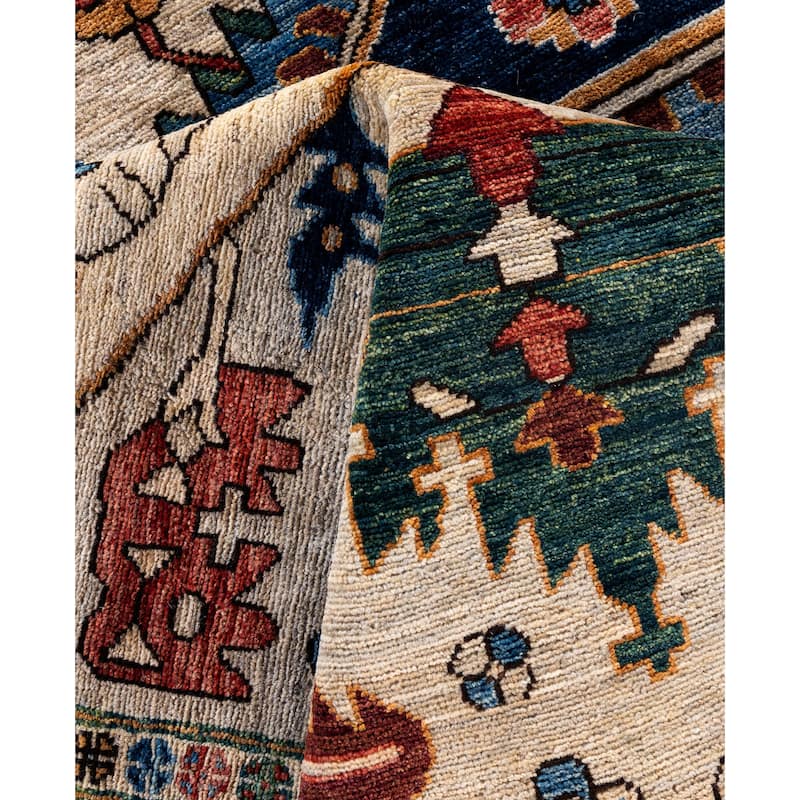 Serapi One-of-a-Kind Hand-Knotted Area Rug - Ivory - 9' 1" x 12' 1"