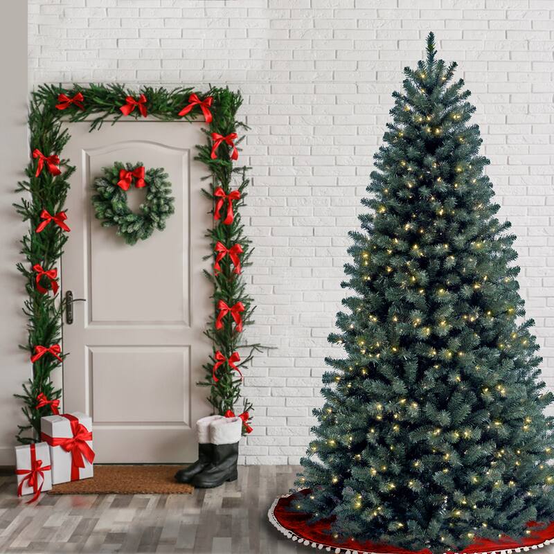 National Tree Company 6.5 ft. North Valley Blue Spruce Holiday Tree with Clear Lights - 6.5 Foot