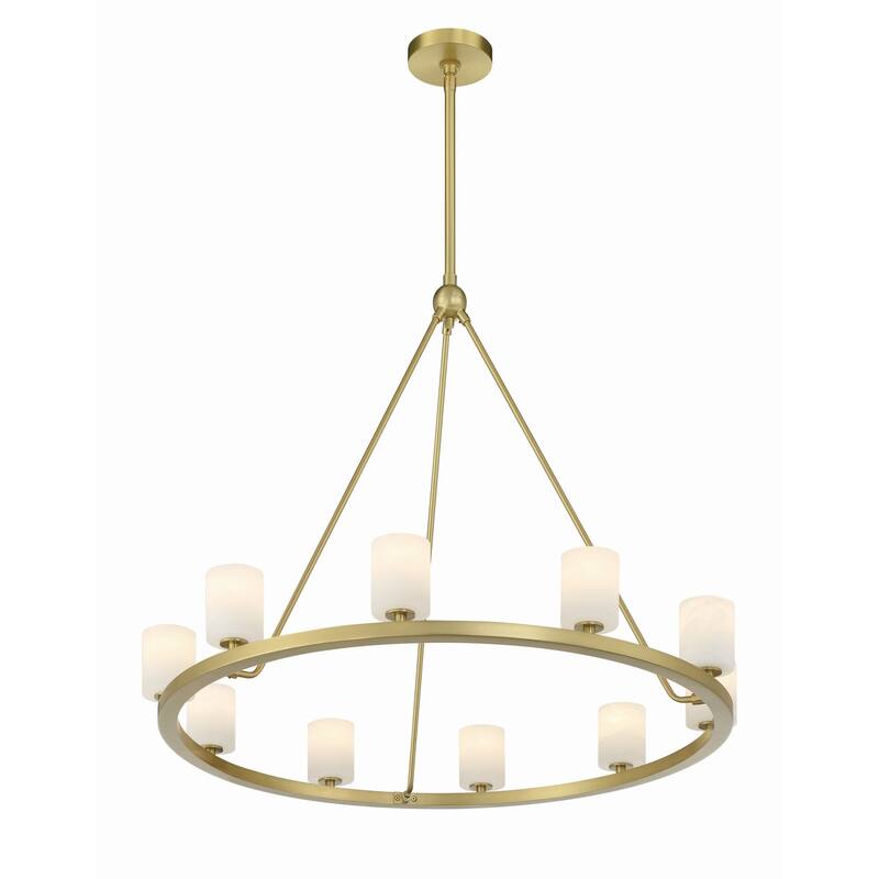 Crystorama Lighting Group ARA-10265-ST Aragon 10 Light 35" Wide LED