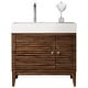 preview thumbnail 1 of 13, James Martin Vanities Linear 36" Single Vanity, Mid Century Walnut