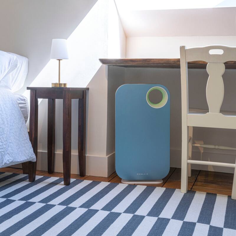 OVAL AIR 3-Stage H13 True HEPA 5-in-1 Air Purifier for Rooms up to 600 sq. ft. reduces Allergies, Asthma, Pets, Odor, Smoke