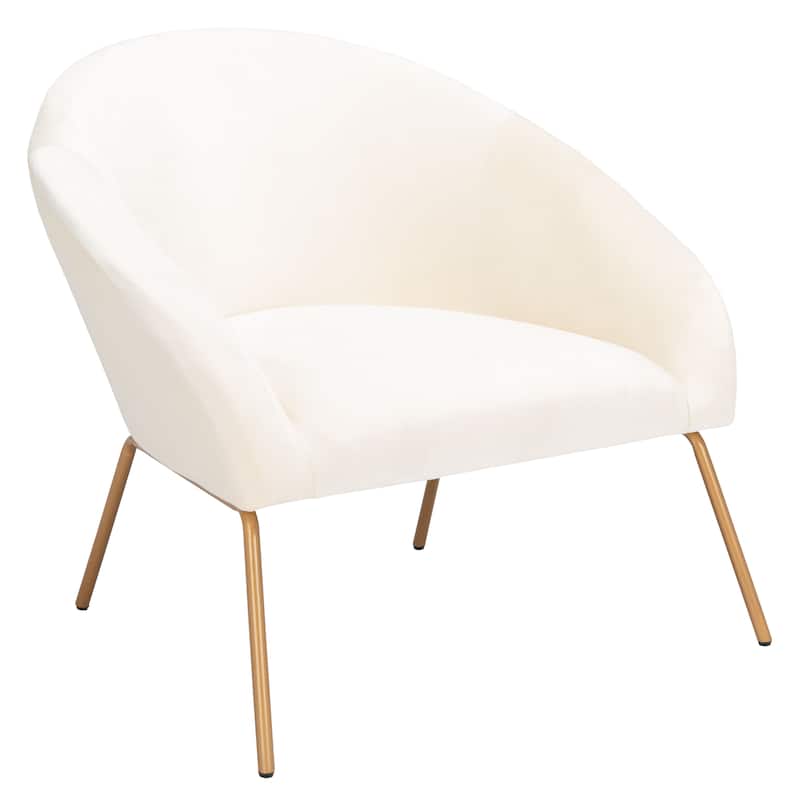 SAFAVIEH Made Glam Velvet Accent Chair - 32.3" W x 29.5" L x 30" H - 32Wx30Dx30H