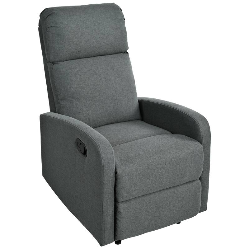 Roomfitters Modern Recliner Manual Recliner Home Theater Chair, Adjustable Recliner for Living Room, Charcoal