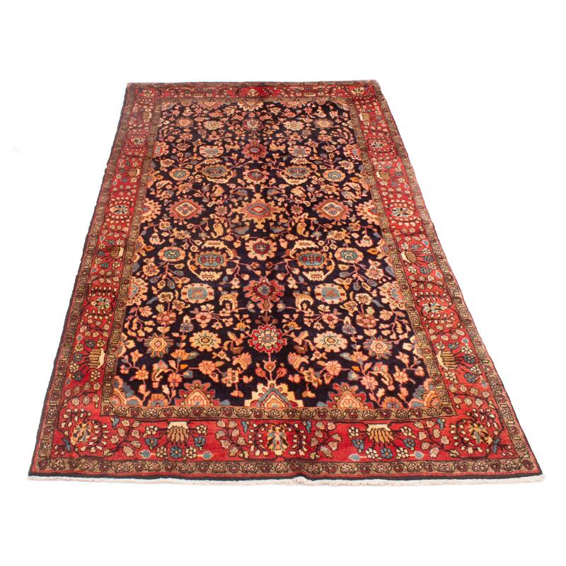 ECARPETGALLERY Hand-knotted Andelz Navy Wool Rug - 5'3 x 10'10