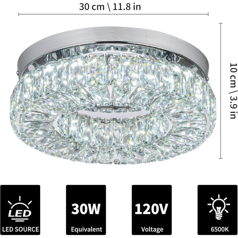 11.8 led ceiling light silver mount light metal chandelier light