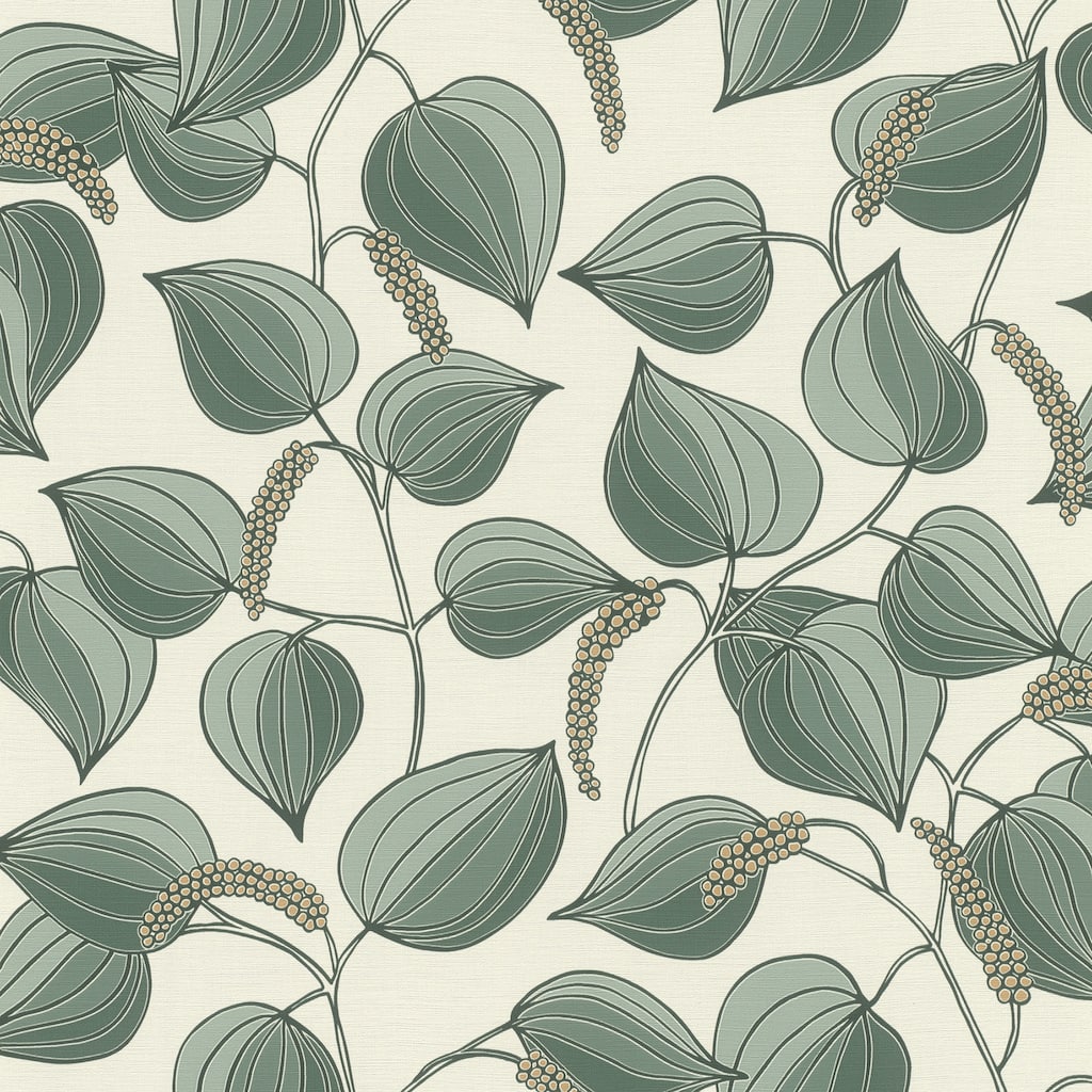 Rasch Alaia Green Leafy Vine Wallpaper