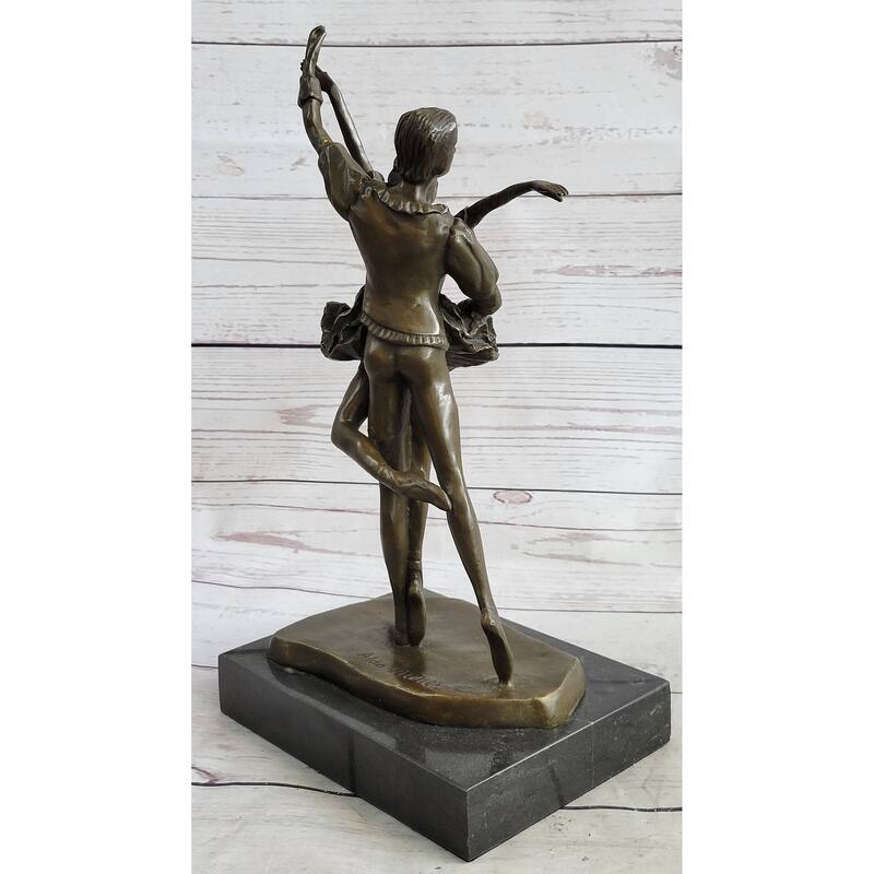 Ballet Dancers Male Female Ballerina Dancing Bronze Statue Sculpture Original Art