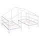 preview thumbnail 6 of 14, Double Twin Size Triangular House Beds with Built-in Table