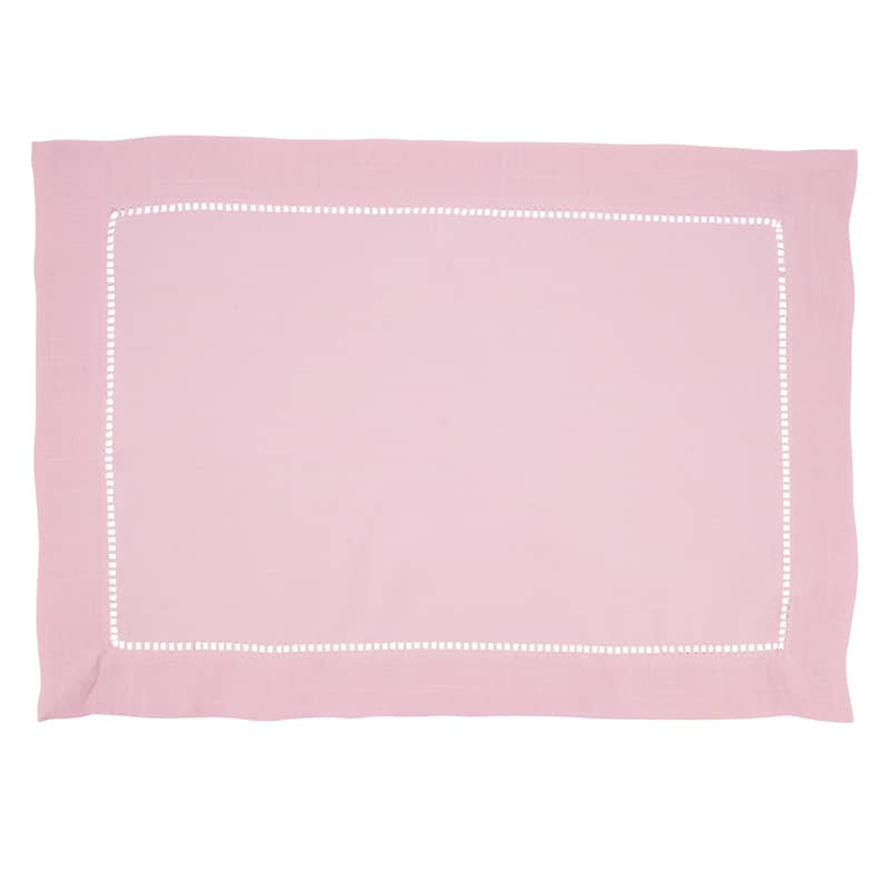 Hemstitched Border Design Table Mats (Set of 12) - 14"x20"