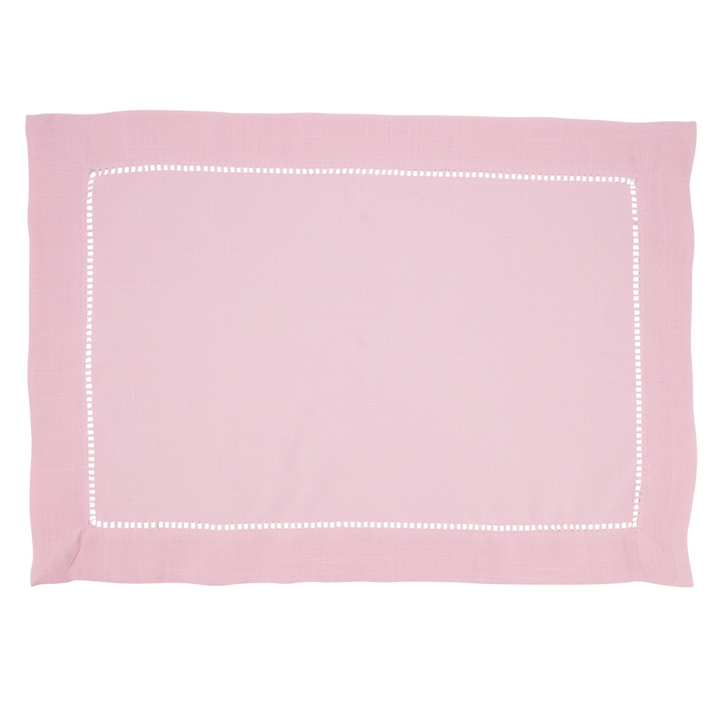 Hemstitched Border Design Table Mats (Set of 12) - 14"x20"