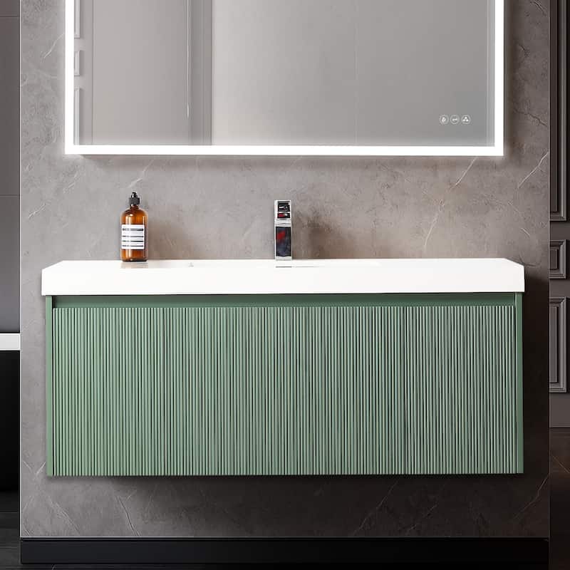 Blossom Positano Floating Bathroom Vanity with Side Cabinets and Sink