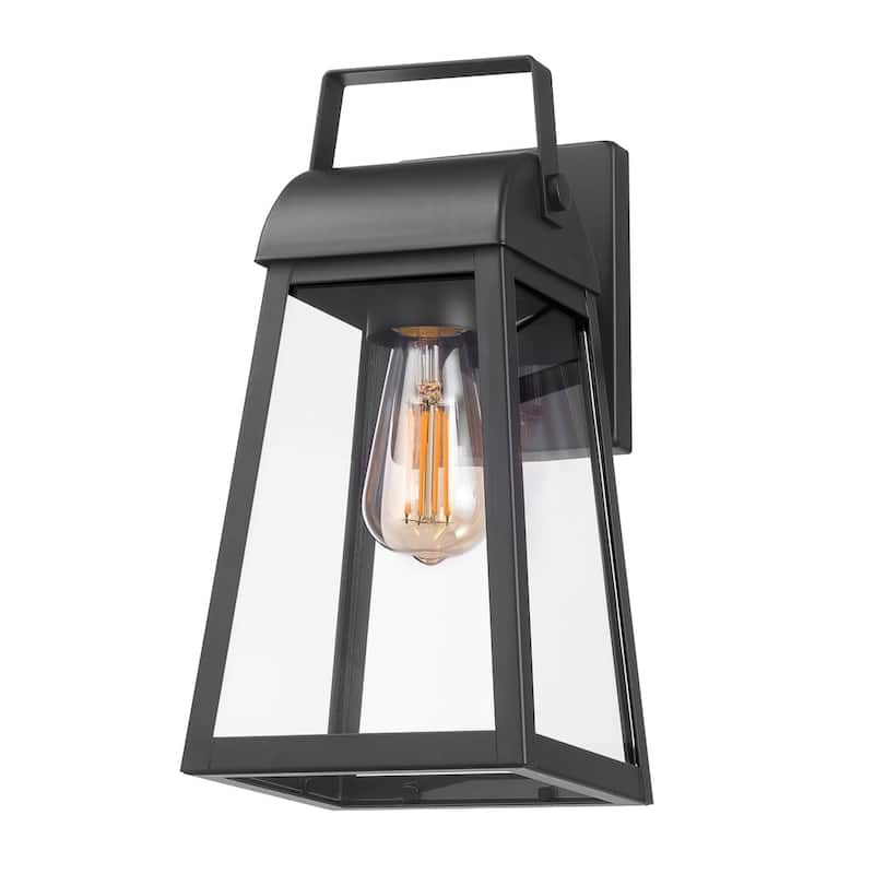 Globe Electric 91005239 Shea 12" Tall Outdoor Wall Sconce - Matte Black