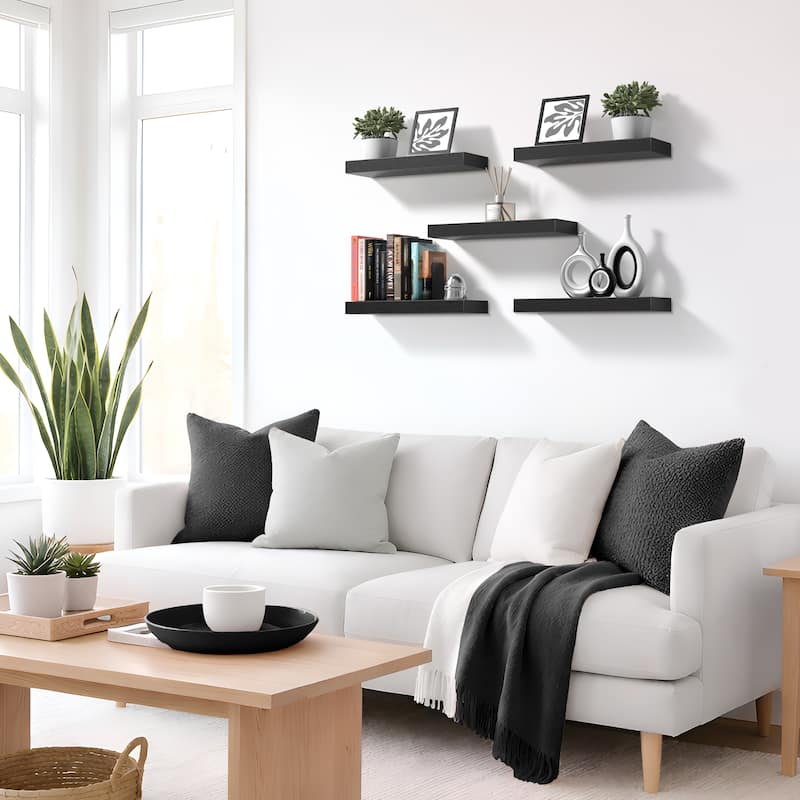 Floating Shelves, Farmhouse Hanging Wall Shelf Decor - 16 Inches, 3 Pk