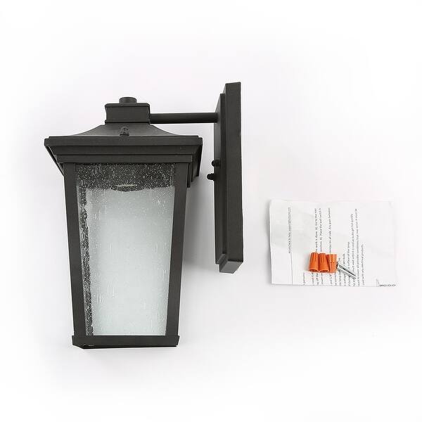 Lnc 1 Light 4 Square Black Patio Wall Sconces Outdoor Wall Lantern W6 5 X H11 X E8 7 Overstock 23449935