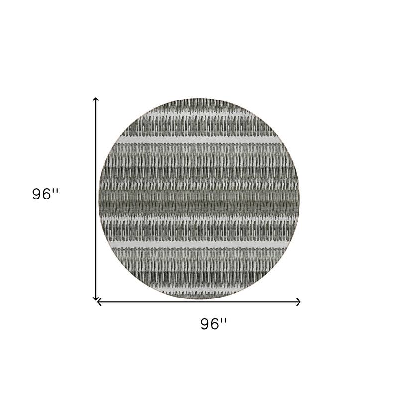 HomeRoots Striped Transitional Rectangle Outdoor Rug