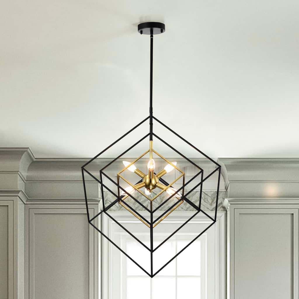 Socompa 6-Light Caged Sputnik 6-Light Chandelier for Dining/Living Room, Bedroom