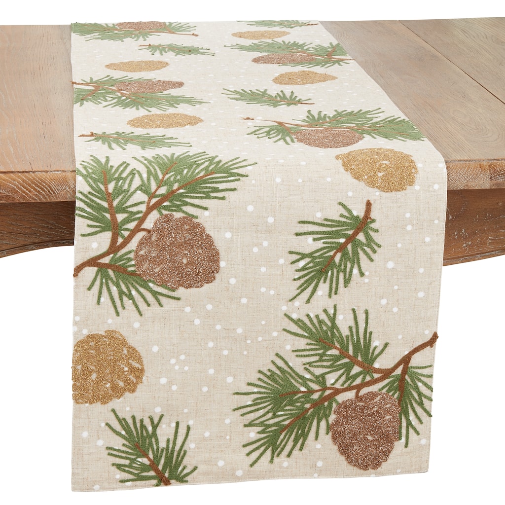 Rustic Pinecones Table Runner - 16"x70"