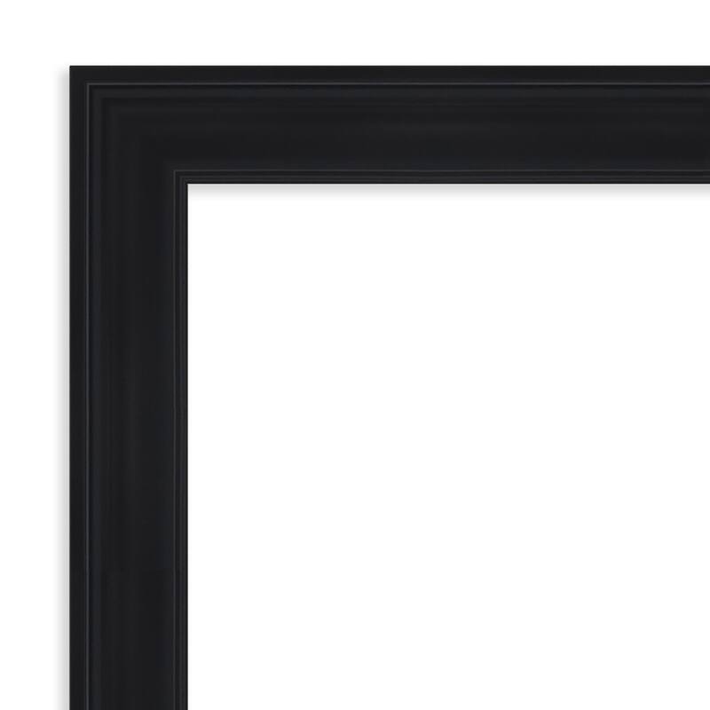 Abbey Half-Inch-Bevel Framed Wall Mirror - Abbey Black - 23 x 29 in