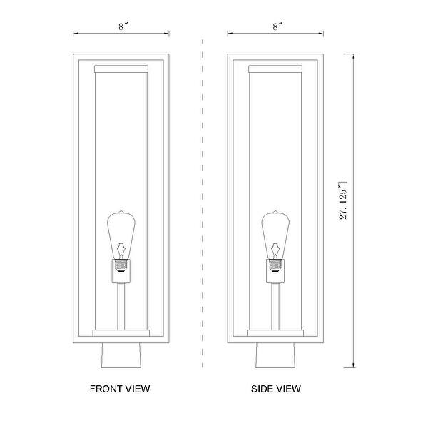 Dunbroch 1 Light Outdoor Post Mount Fixture - Deep Bronze + Outdoor Brass - Deep Bronze + Outdoor Brass