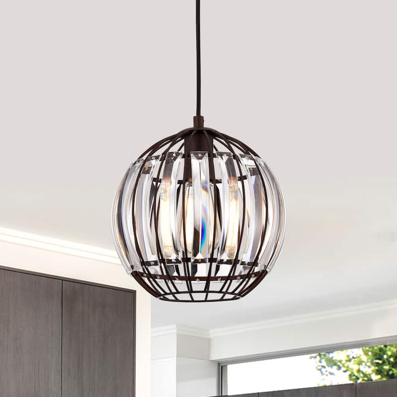 1-light Oil Rubbed Bronze Hanging Pendant