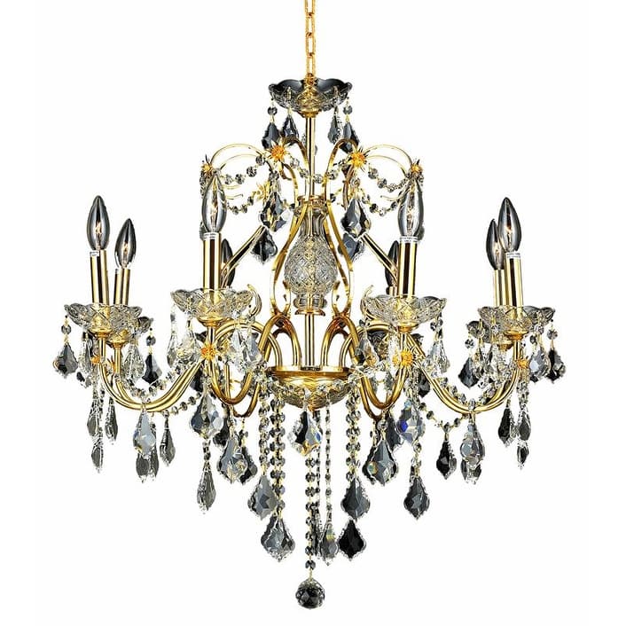 Fleur Illumination 8 light Gold Chandelier