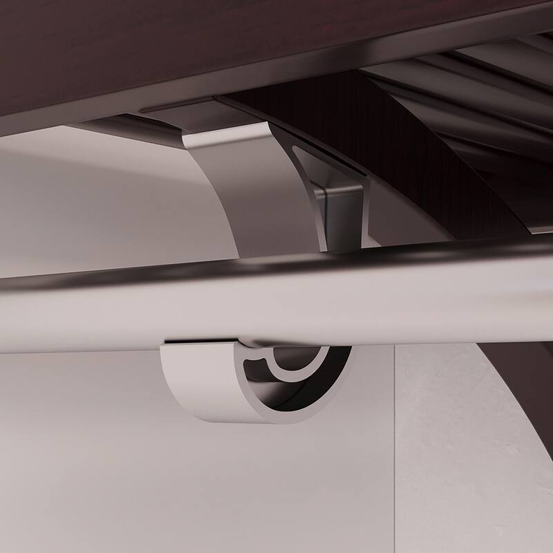 John Louis Home Solid Wood Reach-In Simplicity Closet System with 6-Drawers and Doors Espresso