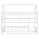 preview thumbnail 36 of 58, Metal Floor Bed House Bed Frame with Fence and Storage Shelves
