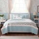 preview thumbnail 24 of 87, Madison Park Vanessa 6 Piece Cotton Percale Quilt Set with Throw Pillows