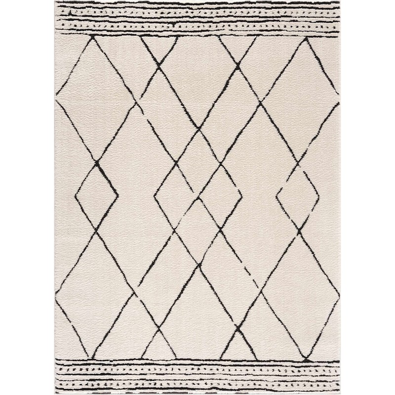 Hauteloom Keone Hallway, Kitchen Runner Rug - High Pile - Rose Cream - 2'8" x 7'3"