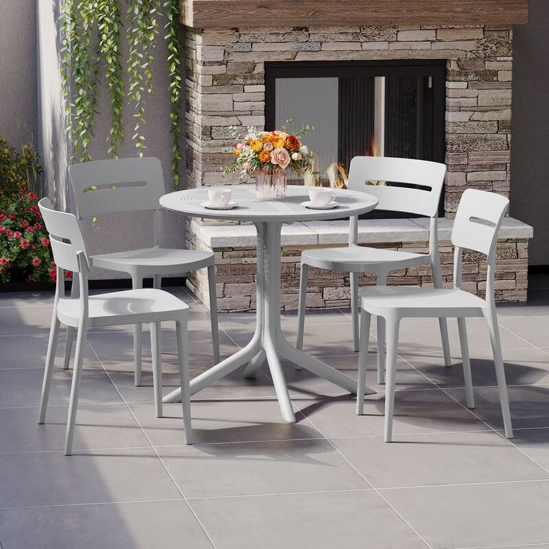 Frond and Form 4-Person Outdoor Round Dining Set