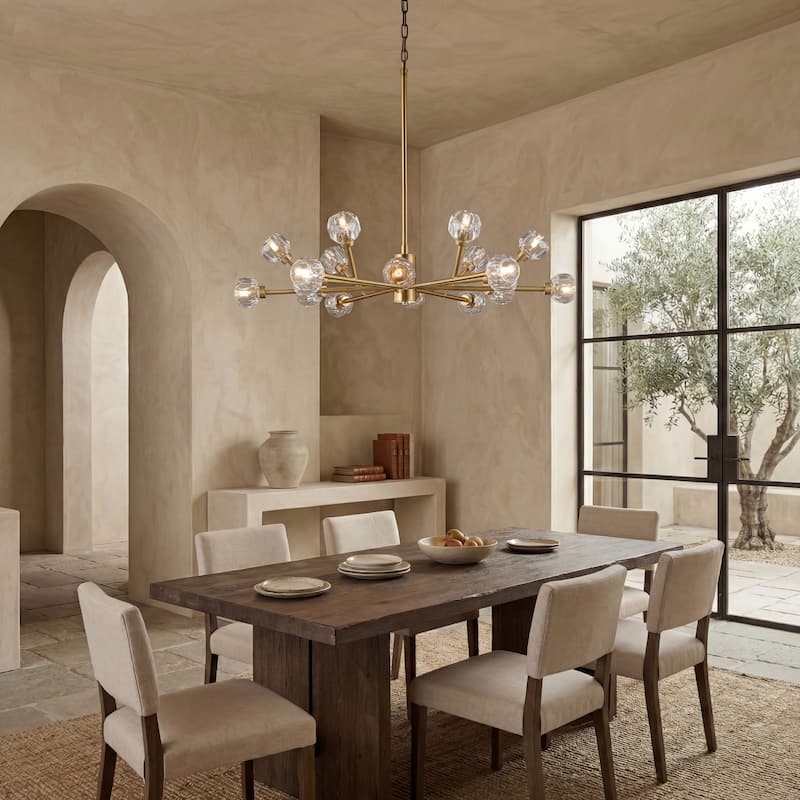 SAFAVIEH Couture Ermina Crystal Sputnik Chandelier. - 35 In W x 21 In D x 21 / 51 In H