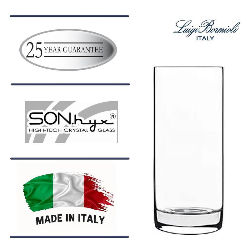 Luigi Bormioli Classico 16.5 oz. Beverage/Hiball Tumbler Glass,Set of 4