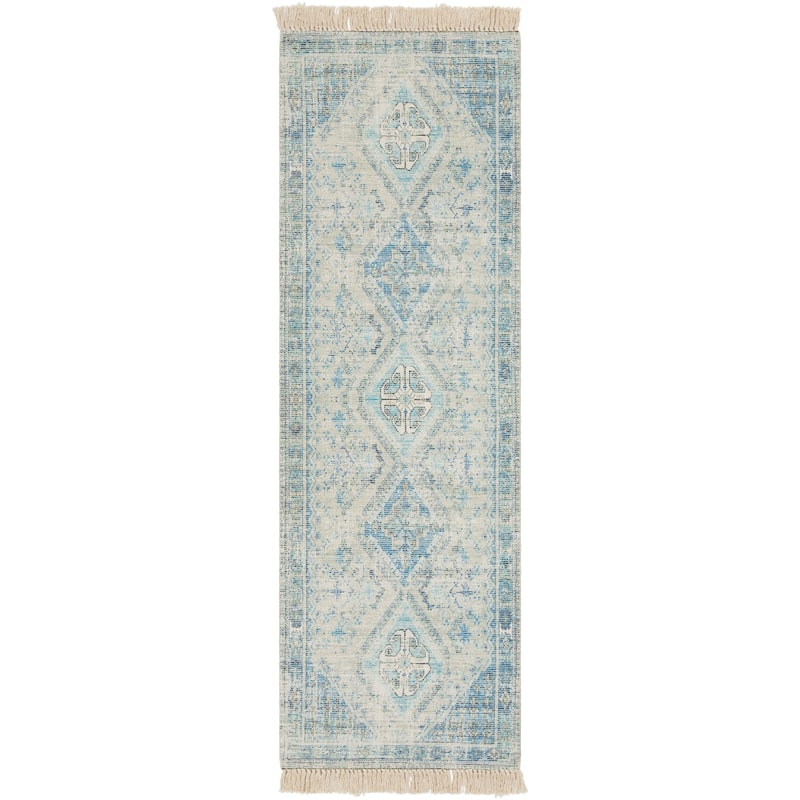 Livabliss Hermione Handmade Triple Medallion Cotton Area Rug