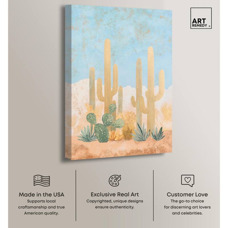 Cactus Canvas by Art Remedy, Gallery Wrapped