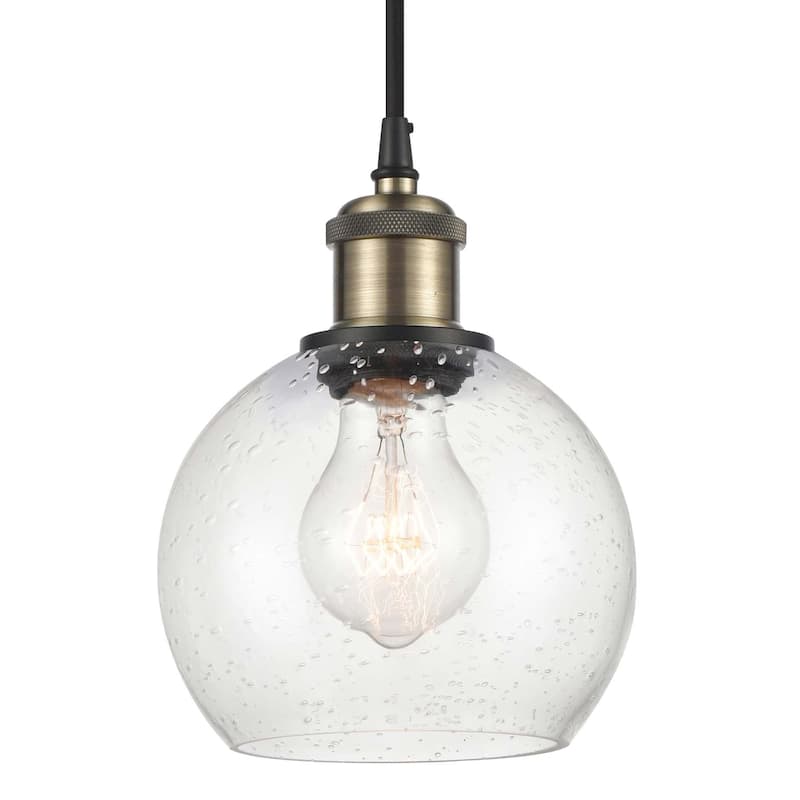 Innovations Lighting 516-1P-10-6 Athens Pendant Athens 6" Wide Mini - Black Antique Brass / Seedy
