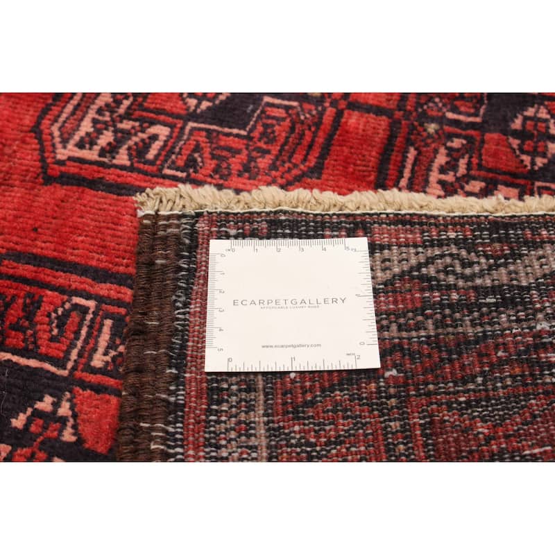 ECARPETGALLERY Hand-knotted Baluch Red Wool Rug - 3'7 x 6'10