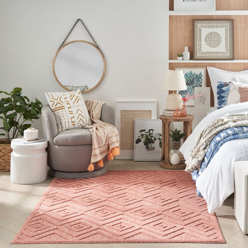 Nourison Versatile Indoor/Outdoor Geometric Flatweave Area Rug