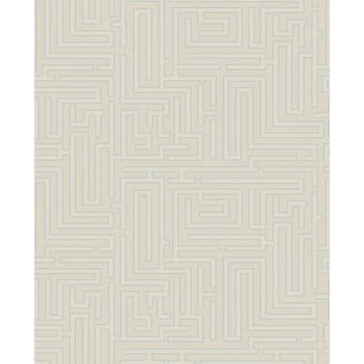 Seabrook Designs Darcy Geometric Maze Unpasted Wallpaper